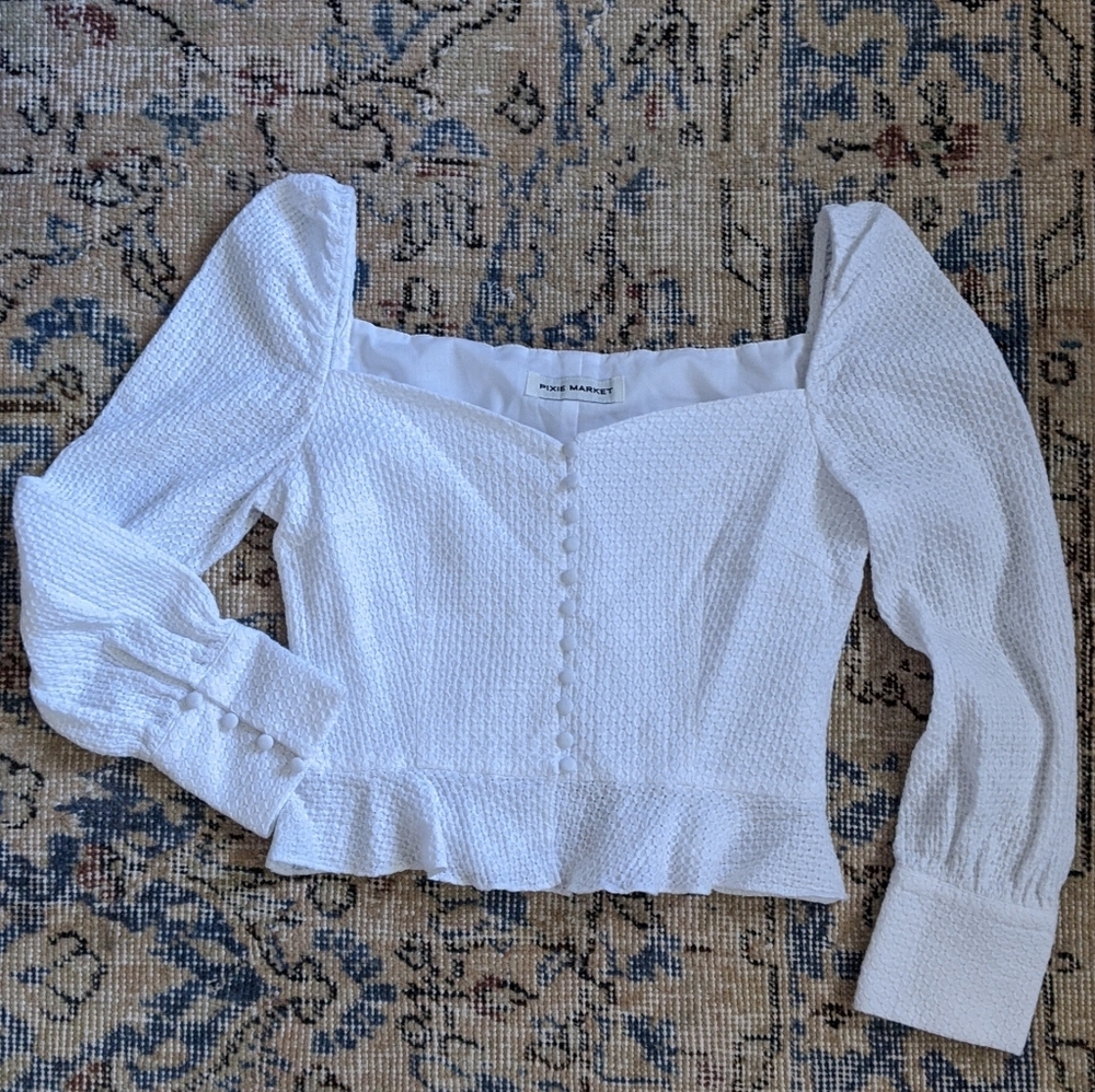 Pixie market princess sleeve blouse